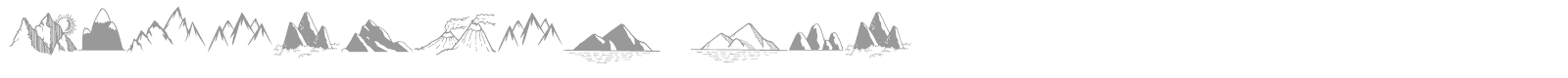 Mountains Set font preview